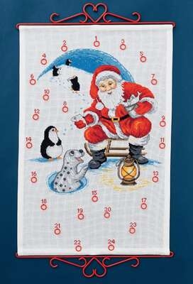 Santa Claus and Penguins Advent Calendar - click for larger image