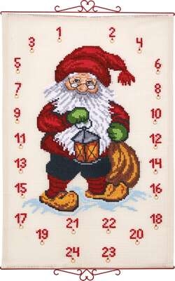 Santa with Lantern Advent Calendar - click for larger image