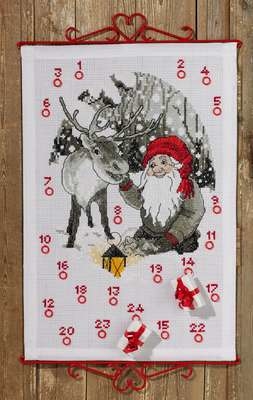 Elf with Reindeer Advent Calendar - click for larger image