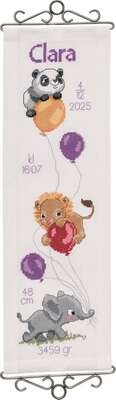 Baby Birth - Purple Balloons - click for larger image