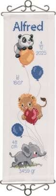 Baby Birth - Blue Balloons - click for larger image