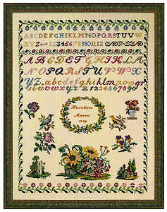 Karoline Marca 1819 sampler - click for larger image