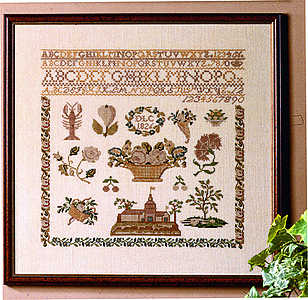 Biedermeier 1826 sampler - click for larger image