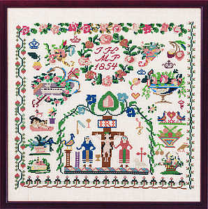 Hamburg 1854 sampler - click for larger image