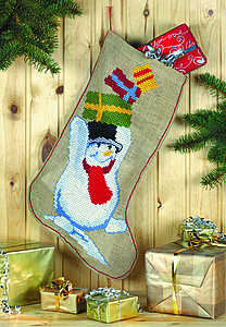 Snowman Christmas Stocking - click for larger image