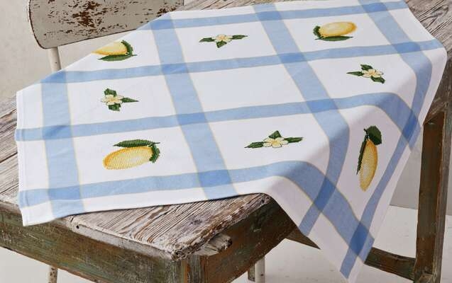 Lemon Fruit and Flower Table Cover - click for larger image