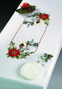 Poinsettia tablecover - click for larger image