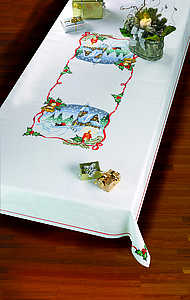 Christmas scene tablecover - click for larger image