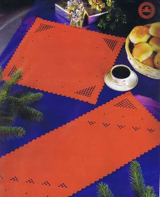 red table runner