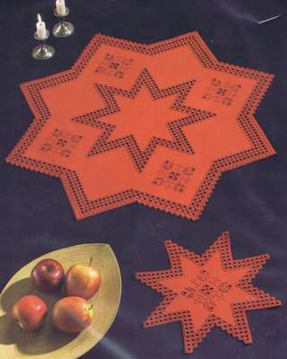 Red Star table runner - click for larger image