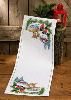 Birds and Deer Table Runner