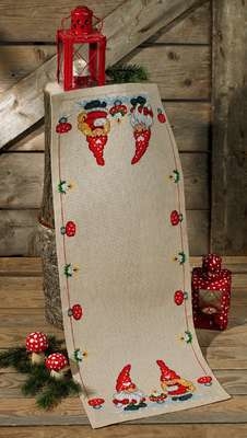 Elves and Hearts Table Runner