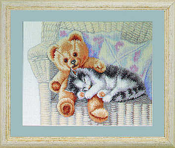 Kitten and teddy - click for larger image