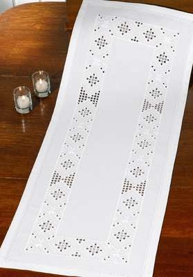 Long White Table Runner