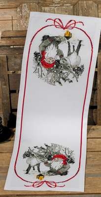 Elf and Reindeer Table Runner - click for larger image