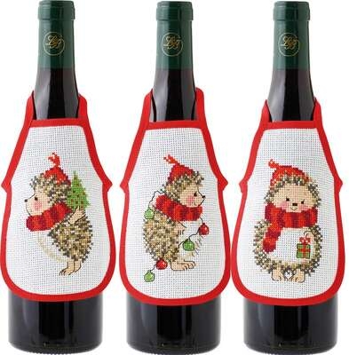 Hedgehogs Wine Bottle Aprons