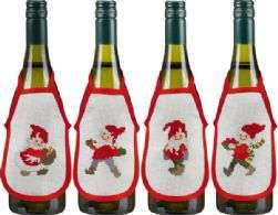 Elves Wine Bottle Aprons - click for larger image