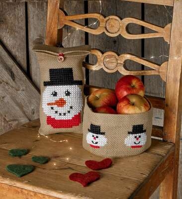 Snowman Basket - click for larger image