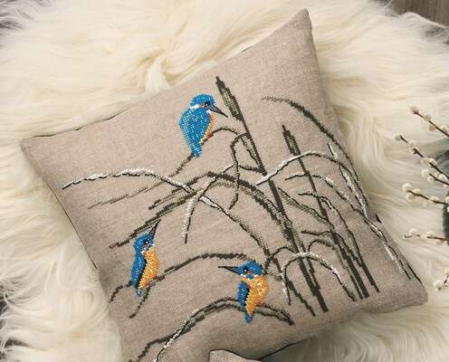 Kingfisher Cushion - click for larger image