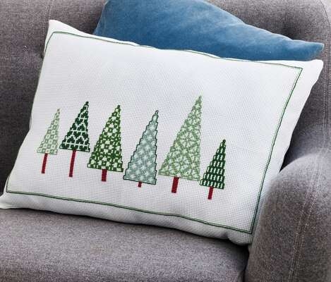 Christmas Trees Cushion - click for larger image