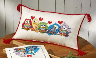 Owls on a Branch Cushion