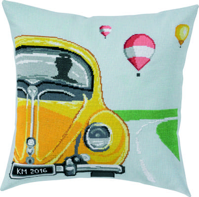 Yellow Beetle Cushion Cover