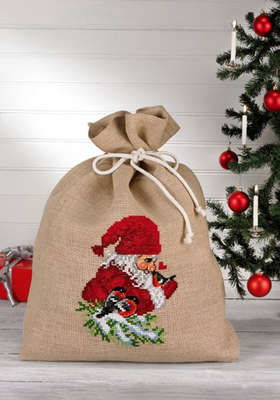 Santa with Birds Sack - click for larger image