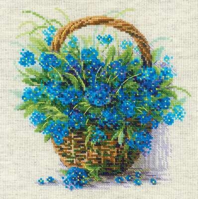 Forget Me Nots in a Basket