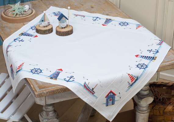 Maritime Design Table Cover