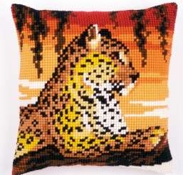 Sunset Leopard Cushion