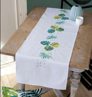 Leaves and Triangles Table Runner