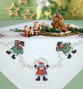 Santa and Snowmen table cover