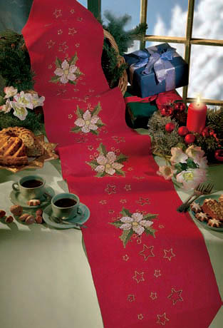 Christmas Rose with Stars wall hanging