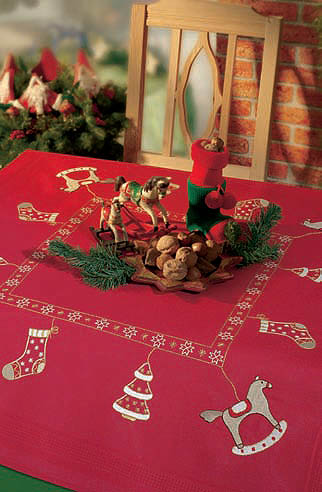 Christmas Ornaments table cover