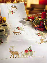 Reindeer and Sleigh table cover