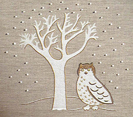 Owl and tree wall panel