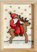 Father Christmas with reindeer picture