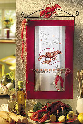 Lobster wall hanging - Counted cross stitch