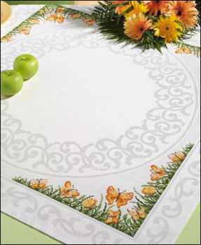 Yellow butterflies table cover