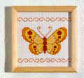 Yellow butterfly picture - Counted cross stitch