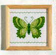 Green butterfly picture - Counted cross stitch