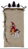Girl and snowman wall hanging