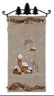 Snowy Village wall hanging