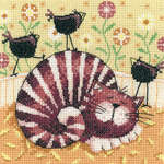 Birds of a Feather, cross stitch kit by Karen Carter