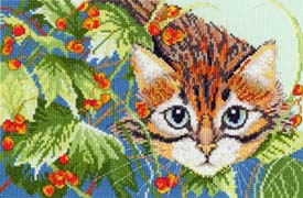 Cat`s Whiskers 1, Cross Stitch Kit, Bothy Threads