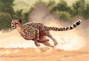 Cheetah, cross stitch kit (PGCH617), by John Clayton