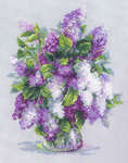 Gentle Lilac, cross-stitch kit by Riolis
