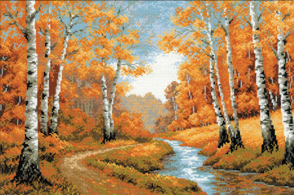 Golden Grove, cross stitch kit by Riolis