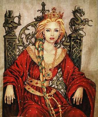 Guinevere, cross stitch pattern by Nimue Fee Main