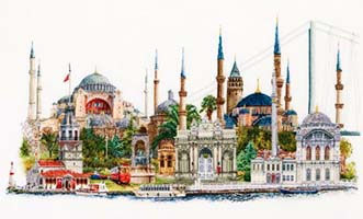 Istanbul, cross stitch kit by Thea Gouverneur